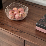 Mid-Century Modern Walnut Chest with 5 Drawers Rectangle Chest in Brone Clearhalo 'Cabinets & Chests' 'cabinets_chests' 'furn' 'furn_cabinets_chests' 'Furniture' 'Living Room Furniture' 6574533