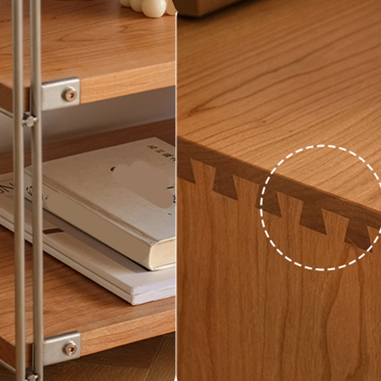 Industrial Accent Cabinet with 2 Shelves and 1 Door in Solid Wood Clearhalo 'Cabinets & Chests' 'cabinets_chests' 'furn' 'furn_cabinets_chests' 'Furniture' 'Living Room Furniture' 6574550