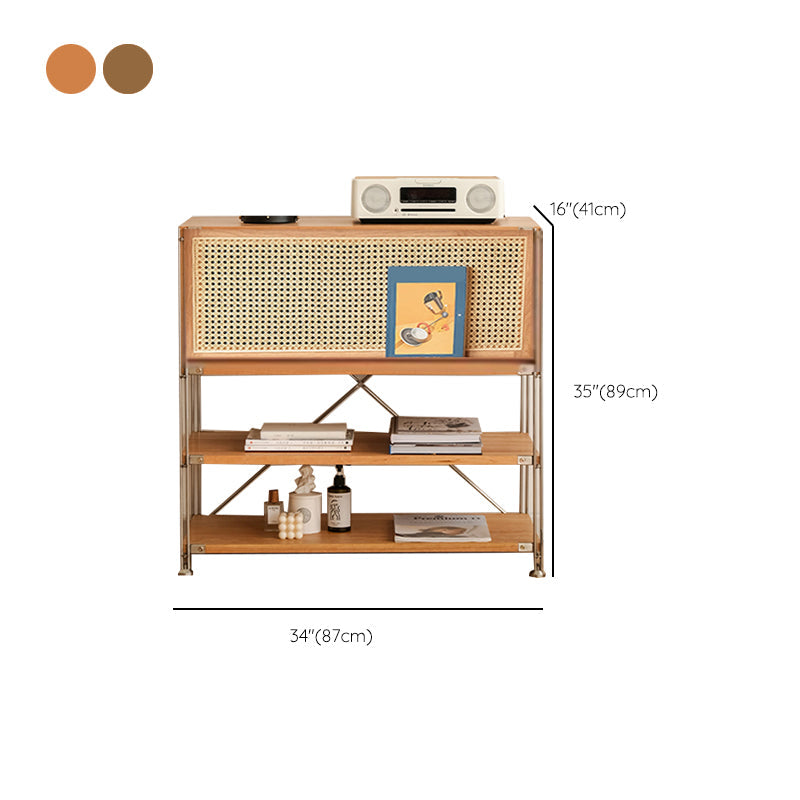 Industrial Accent Cabinet with 2 Shelves and 1 Door in Solid Wood Clearhalo 'Cabinets & Chests' 'cabinets_chests' 'furn' 'furn_cabinets_chests' 'Furniture' 'Living Room Furniture' 6574559