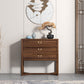 Dark Brown 3 Drawers Chest 14.97" Wide Solid Wood Accent Chest Clearhalo 'Cabinets & Chests' 'cabinets_chests' 'furn' 'furn_cabinets_chests' 'Furniture' 'Living Room Furniture' 6574561