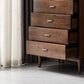 Solid Wood 5- Drawer Accent Chest Brown Chest for Living Room Clearhalo 'Cabinets & Chests' 'cabinets_chests' 'furn' 'furn_cabinets_chests' 'Furniture' 'Living Room Furniture' 6574581