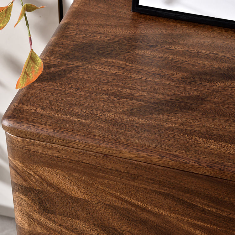 Mid-Century Modern Chest with 6 Drawers in Walnut Rectangle Accent Chest Clearhalo 'Cabinets & Chests' 'cabinets_chests' 'furn' 'furn_cabinets_chests' 'Furniture' 'Living Room Furniture' 6574592