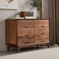 Mid-Century Modern Chest with Drawers and Straight Legs in Solid Wood Clearhalo 'Cabinets & Chests' 'cabinets_chests' 'furn' 'furn_cabinets_chests' 'Furniture' 'Living Room Furniture' 6574596