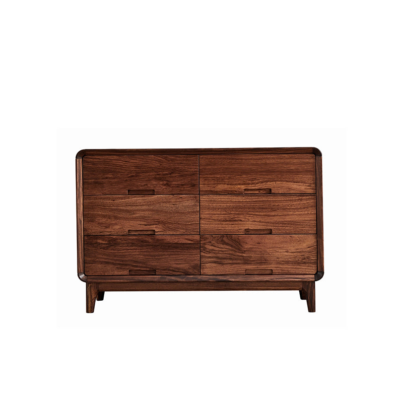Mid-Century Modern Chest with Drawers and Straight Legs in Solid Wood Clearhalo 'Cabinets & Chests' 'cabinets_chests' 'furn' 'furn_cabinets_chests' 'Furniture' 'Living Room Furniture' 6574600