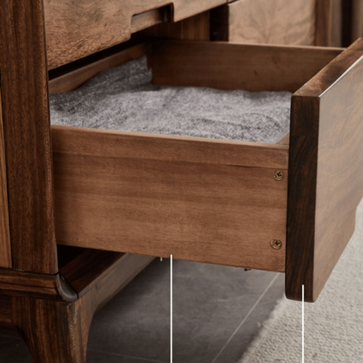 Mid-Century Modern Chest with Drawers and Straight Legs in Solid Wood Clearhalo 'Cabinets & Chests' 'cabinets_chests' 'furn' 'furn_cabinets_chests' 'Furniture' 'Living Room Furniture' 6574604