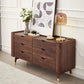 Mid-Century Modern Brown Accent Chest with 6 Soft Close Drawers Clearhalo 'Cabinets & Chests' 'cabinets_chests' 'furn' 'furn_cabinets_chests' 'Furniture' 'Living Room Furniture' 6574610
