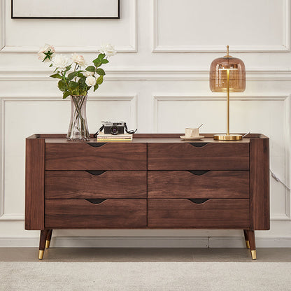 Mid-Century Modern Brown Accent Chest with 6 Soft Close Drawers 6 Clearhalo 'Cabinets & Chests' 'cabinets_chests' 'furn' 'furn_cabinets_chests' 'Furniture' 'Living Room Furniture' 6574611