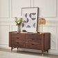 Mid-Century Modern Brown Accent Chest with 6 Soft Close Drawers Clearhalo 'Cabinets & Chests' 'cabinets_chests' 'furn' 'furn_cabinets_chests' 'Furniture' 'Living Room Furniture' 6574619