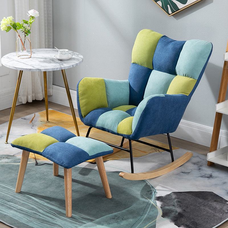 Chaise à bascule du canapé de pépinière contemporain chaise à bascule intérieure avec ottoman