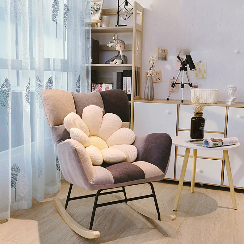 Chaise à bascule du canapé de pépinière contemporain chaise à bascule intérieure avec ottoman