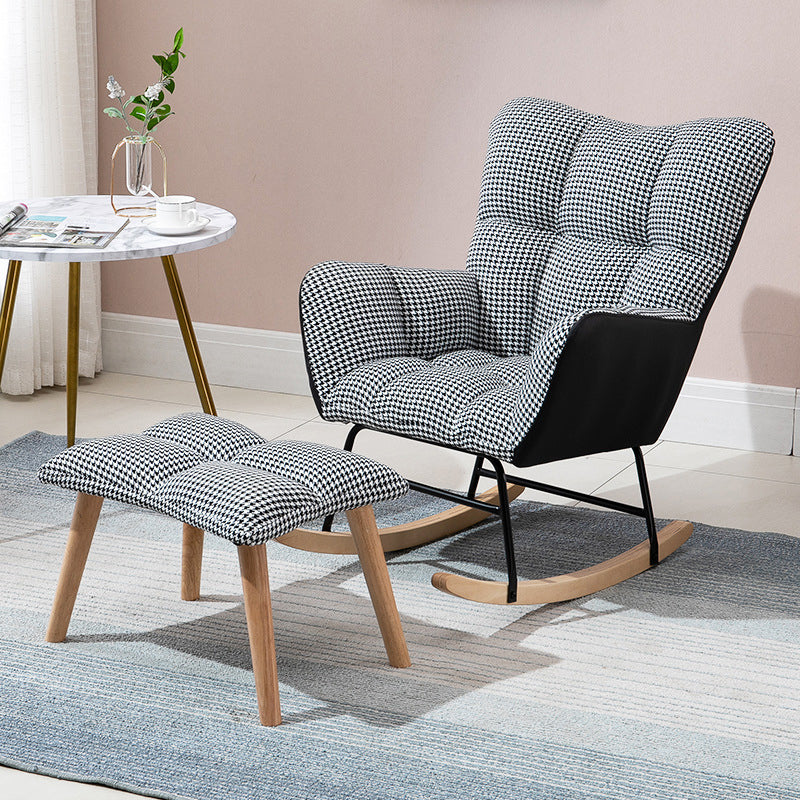 Chaise à bascule du canapé de pépinière contemporain chaise à bascule intérieure avec ottoman