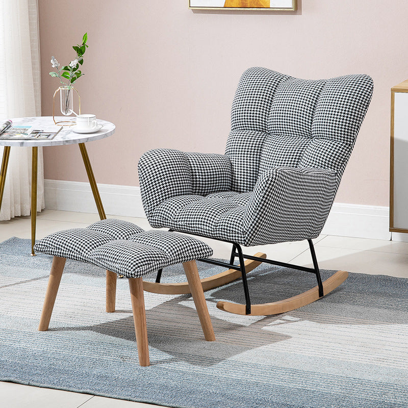 Chaise à bascule du canapé de pépinière contemporain chaise à bascule intérieure avec ottoman