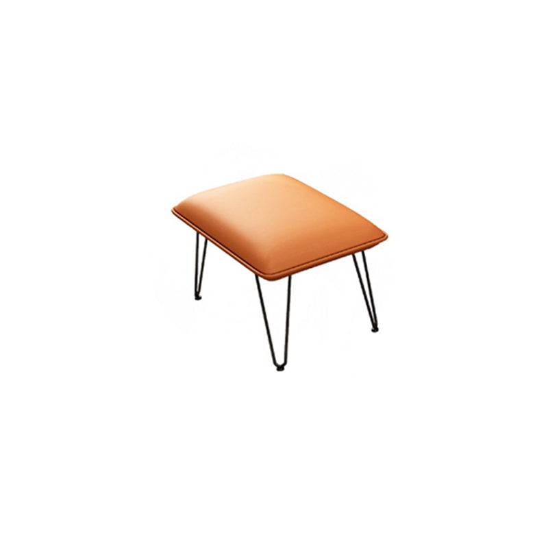 Chaise de planeurs moderne Couleur pure Métal des jambes sombres chaise à bascule avec ottoman