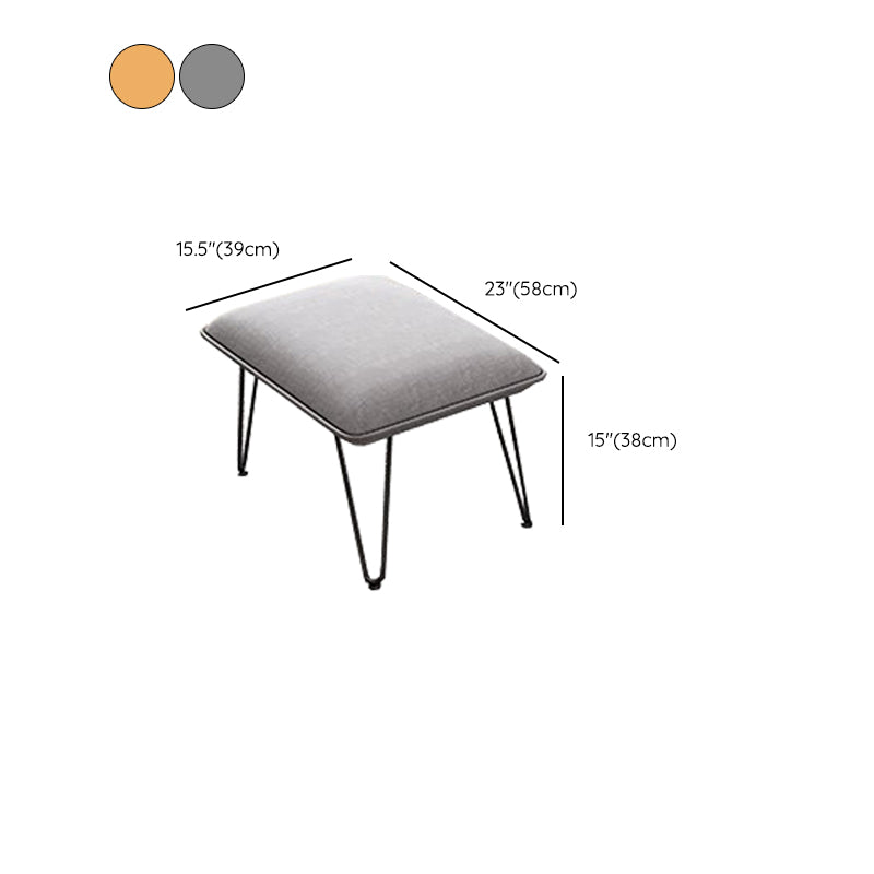 Chaise de planeurs moderne Couleur pure Métal des jambes sombres chaise à bascule avec ottoman