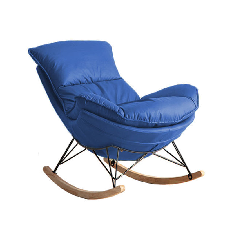 Chaise à bascule contemporaine tissu rembourré de chaise à bascule bébé à bascule en métal tufted chaise de bébé