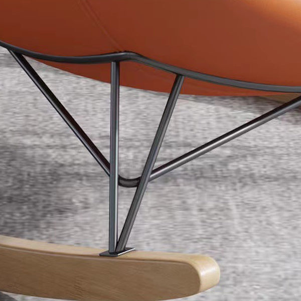 Sedia a dondolo contemporanea in finta pelle per aliante impermeabile con cuscini rimovibili