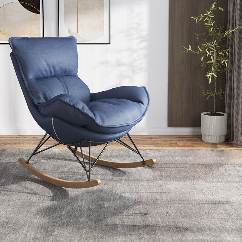 Sedia a dondolo contemporanea in finta pelle per aliante impermeabile con cuscini rimovibili