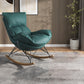 Sedia a dondolo contemporanea in finta pelle per aliante impermeabile con cuscini rimovibili