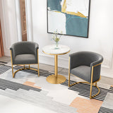 Parsons Velvet Arm Chair Velvet Gold Base Dining Chair for Dining Room Clearhalo 'Dining Chairs' 'Dining Tables & Seating' 'dining_chair' 'furn' 'furn_dining_chair' 'Furniture' 'Kitchen & Dining Furniture' 6575365