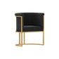 Parsons Velvet Arm Chair Velvet Gold Base Dining Chair for Dining Room Black 1 Piece Clearhalo 'Dining Chairs' 'Dining Tables & Seating' 'dining_chair' 'furn' 'furn_dining_chair' 'Furniture' 'Kitchen & Dining Furniture' 6575373