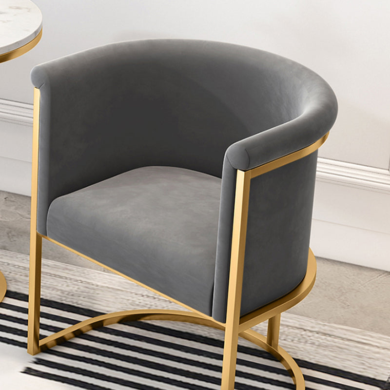 Parsons Velvet Arm Chair Velvet Gold Base Dining Chair for Dining Room Clearhalo 'Dining Chairs' 'Dining Tables & Seating' 'dining_chair' 'furn' 'furn_dining_chair' 'Furniture' 'Kitchen & Dining Furniture' 6575376