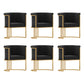 Parsons Velvet Arm Chair Velvet Gold Base Dining Chair for Dining Room Black 6 Piece Set Clearhalo 'Dining Chairs' 'Dining Tables & Seating' 'dining_chair' 'furn' 'furn_dining_chair' 'Furniture' 'Kitchen & Dining Furniture' 6575379