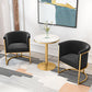 Parsons Velvet Arm Chair Velvet Gold Base Dining Chair for Dining Room Clearhalo 'Dining Chairs' 'Dining Tables & Seating' 'dining_chair' 'furn' 'furn_dining_chair' 'Furniture' 'Kitchen & Dining Furniture' 6575384
