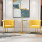 Parsons Velvet Arm Chair Velvet Gold Base Dining Chair for Dining Room Clearhalo 'Dining Chairs' 'Dining Tables & Seating' 'dining_chair' 'furn' 'furn_dining_chair' 'Furniture' 'Kitchen & Dining Furniture' 6575385