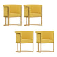 Parsons Velvet Arm Chair Velvet Gold Base Dining Chair for Dining Room Yellow 4 Piece Set Clearhalo 'Dining Chairs' 'Dining Tables & Seating' 'dining_chair' 'furn' 'furn_dining_chair' 'Furniture' 'Kitchen & Dining Furniture' 6575387