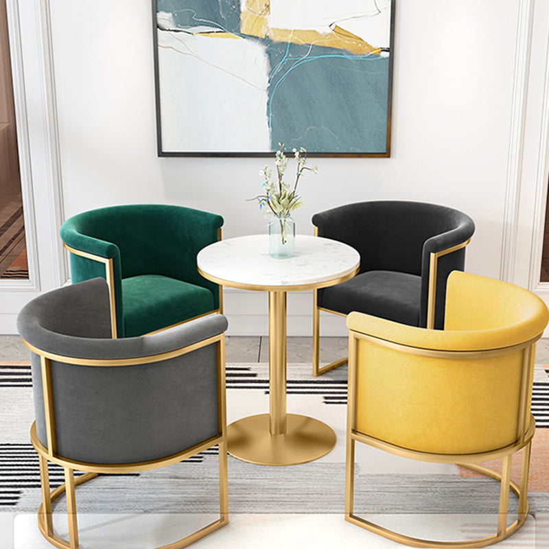 Parsons Velvet Arm Chair Velvet Gold Base Dining Chair for Dining Room Clearhalo 'Dining Chairs' 'Dining Tables & Seating' 'dining_chair' 'furn' 'furn_dining_chair' 'Furniture' 'Kitchen & Dining Furniture' 6575388