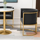 Parsons Velvet Arm Chair Velvet Gold Base Dining Chair for Dining Room Clearhalo 'Dining Chairs' 'Dining Tables & Seating' 'dining_chair' 'furn' 'furn_dining_chair' 'Furniture' 'Kitchen & Dining Furniture' 6575389