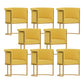 Parsons Velvet Arm Chair Velvet Gold Base Dining Chair for Dining Room Yellow 8 Piece Set Clearhalo 'Dining Chairs' 'Dining Tables & Seating' 'dining_chair' 'furn' 'furn_dining_chair' 'Furniture' 'Kitchen & Dining Furniture' 6575391
