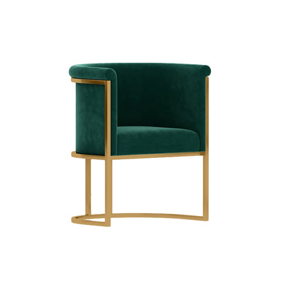 Parsons Velvet Arm Chair Velvet Gold Base Dining Chair for Dining Room Green 1 Piece Clearhalo 'Dining Chairs' 'Dining Tables & Seating' 'dining_chair' 'furn' 'furn_dining_chair' 'Furniture' 'Kitchen & Dining Furniture' 6575392