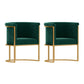 Parsons Velvet Arm Chair Velvet Gold Base Dining Chair for Dining Room Green 2 Piece Set Clearhalo 'Dining Chairs' 'Dining Tables & Seating' 'dining_chair' 'furn' 'furn_dining_chair' 'Furniture' 'Kitchen & Dining Furniture' 6575393