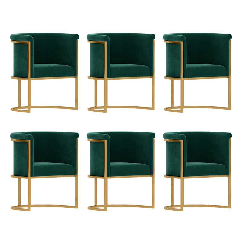 Parsons Velvet Arm Chair Velvet Gold Base Dining Chair for Dining Room Green 6 Piece Set Clearhalo 'Dining Chairs' 'Dining Tables & Seating' 'dining_chair' 'furn' 'furn_dining_chair' 'Furniture' 'Kitchen & Dining Furniture' 6575395