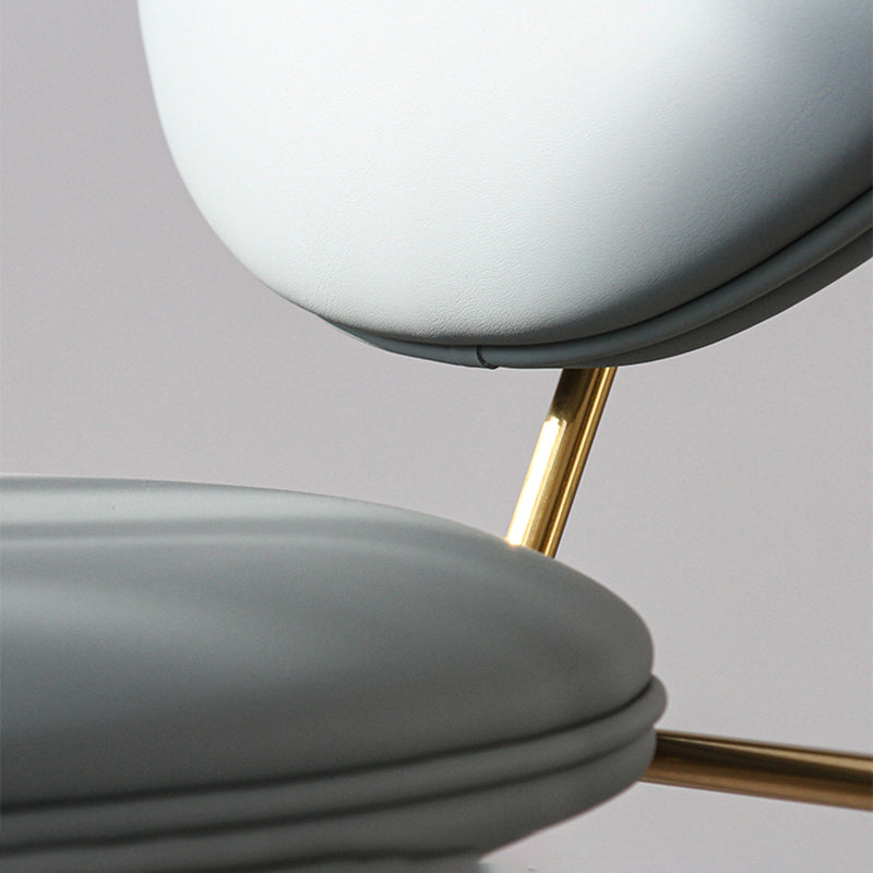 Sedia a braccio imbottita sedia da pranzo a base d'oro per sala da pranzo