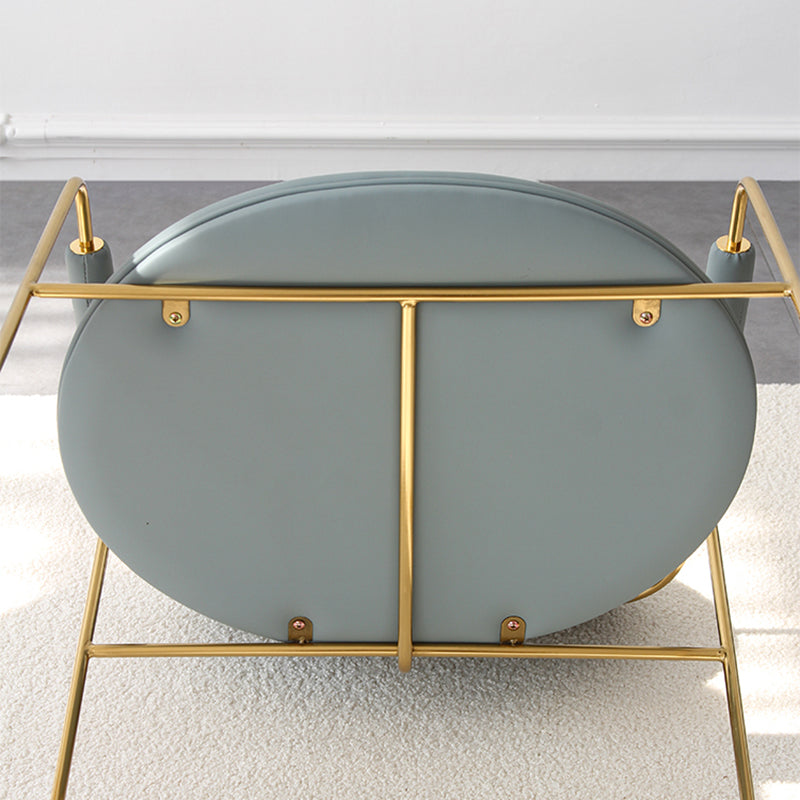 Sedia a braccio imbottita sedia da pranzo a base d'oro per sala da pranzo