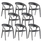 Contemporary Indoor-Outdoor Chair Patio Plastic Dining Arm chair