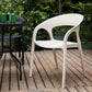 Contemporary Indoor-Outdoor Chair Patio Plastic Dining Arm chair