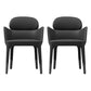 Leather Parsons Arm Chair Indoor Dining Chair for Dining Room Black 2 Piece Set Clearhalo 'Dining Chairs' 'Dining Tables & Seating' 'dining_chair' 'furn' 'furn_dining_chair' 'Furniture' 'Kitchen & Dining Furniture' 6575452