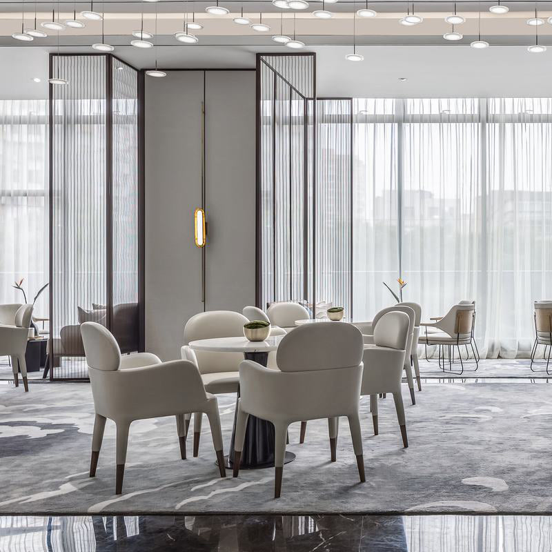 Leather Parsons Arm Chair Indoor Dining Chair for Dining Room Clearhalo 'Dining Chairs' 'Dining Tables & Seating' 'dining_chair' 'furn' 'furn_dining_chair' 'Furniture' 'Kitchen & Dining Furniture' 6575455