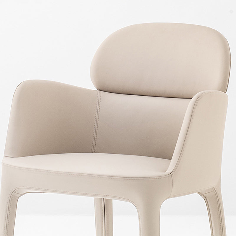 Leather Parsons Arm Chair Indoor Dining Chair for Dining Room Clearhalo 'Dining Chairs' 'Dining Tables & Seating' 'dining_chair' 'furn' 'furn_dining_chair' 'Furniture' 'Kitchen & Dining Furniture' 6575462