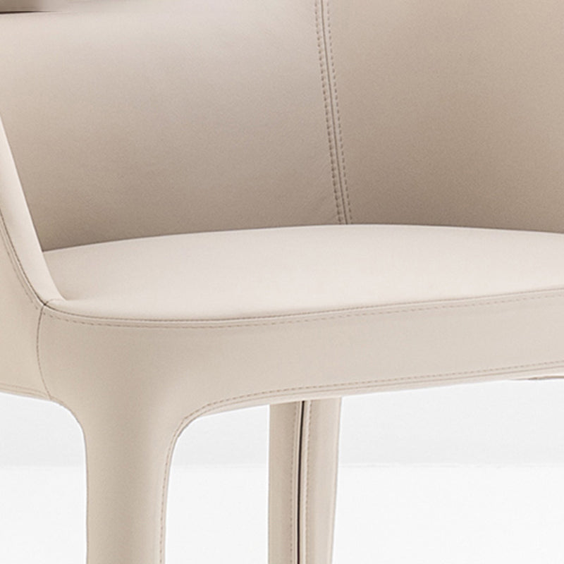 Leather Parsons Arm Chair Indoor Dining Chair for Dining Room Clearhalo 'Dining Chairs' 'Dining Tables & Seating' 'dining_chair' 'furn' 'furn_dining_chair' 'Furniture' 'Kitchen & Dining Furniture' 6575465