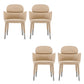 Leather Parsons Arm Chair Indoor Dining Chair for Dining Room Khaki 4 Piece Set Clearhalo 'Dining Chairs' 'Dining Tables & Seating' 'dining_chair' 'furn' 'furn_dining_chair' 'Furniture' 'Kitchen & Dining Furniture' 6575469