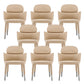 Leather Parsons Arm Chair Indoor Dining Chair for Dining Room Khaki 8 Piece Set Clearhalo 'Dining Chairs' 'Dining Tables & Seating' 'dining_chair' 'furn' 'furn_dining_chair' 'Furniture' 'Kitchen & Dining Furniture' 6575474
