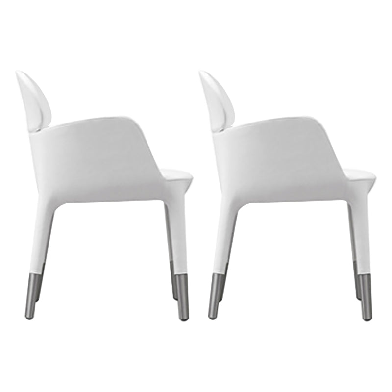 Leather Parsons Arm Chair Indoor Dining Chair for Dining Room Gray-White 2 Piece Set Clearhalo 'Dining Chairs' 'Dining Tables & Seating' 'dining_chair' 'furn' 'furn_dining_chair' 'Furniture' 'Kitchen & Dining Furniture' 6575476