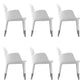 Leather Parsons Arm Chair Indoor Dining Chair for Dining Room Gray-White 6 Piece Set Clearhalo 'Dining Chairs' 'Dining Tables & Seating' 'dining_chair' 'furn' 'furn_dining_chair' 'Furniture' 'Kitchen & Dining Furniture' 6575478