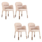 Leather Parsons Arm Chair Indoor Dining Chair for Dining Room Light Apricot 4 Piece Set Clearhalo 'Dining Chairs' 'Dining Tables & Seating' 'dining_chair' 'furn' 'furn_dining_chair' 'Furniture' 'Kitchen & Dining Furniture' 6575481