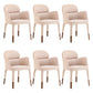 Leather Parsons Arm Chair Indoor Dining Chair for Dining Room Light Apricot 6 Piece Set Clearhalo 'Dining Chairs' 'Dining Tables & Seating' 'dining_chair' 'furn' 'furn_dining_chair' 'Furniture' 'Kitchen & Dining Furniture' 6575482