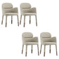 Leather Parsons Arm Chair Indoor Dining Chair for Dining Room Cream Gray 4 Piece Set Clearhalo 'Dining Chairs' 'Dining Tables & Seating' 'dining_chair' 'furn' 'furn_dining_chair' 'Furniture' 'Kitchen & Dining Furniture' 6575485